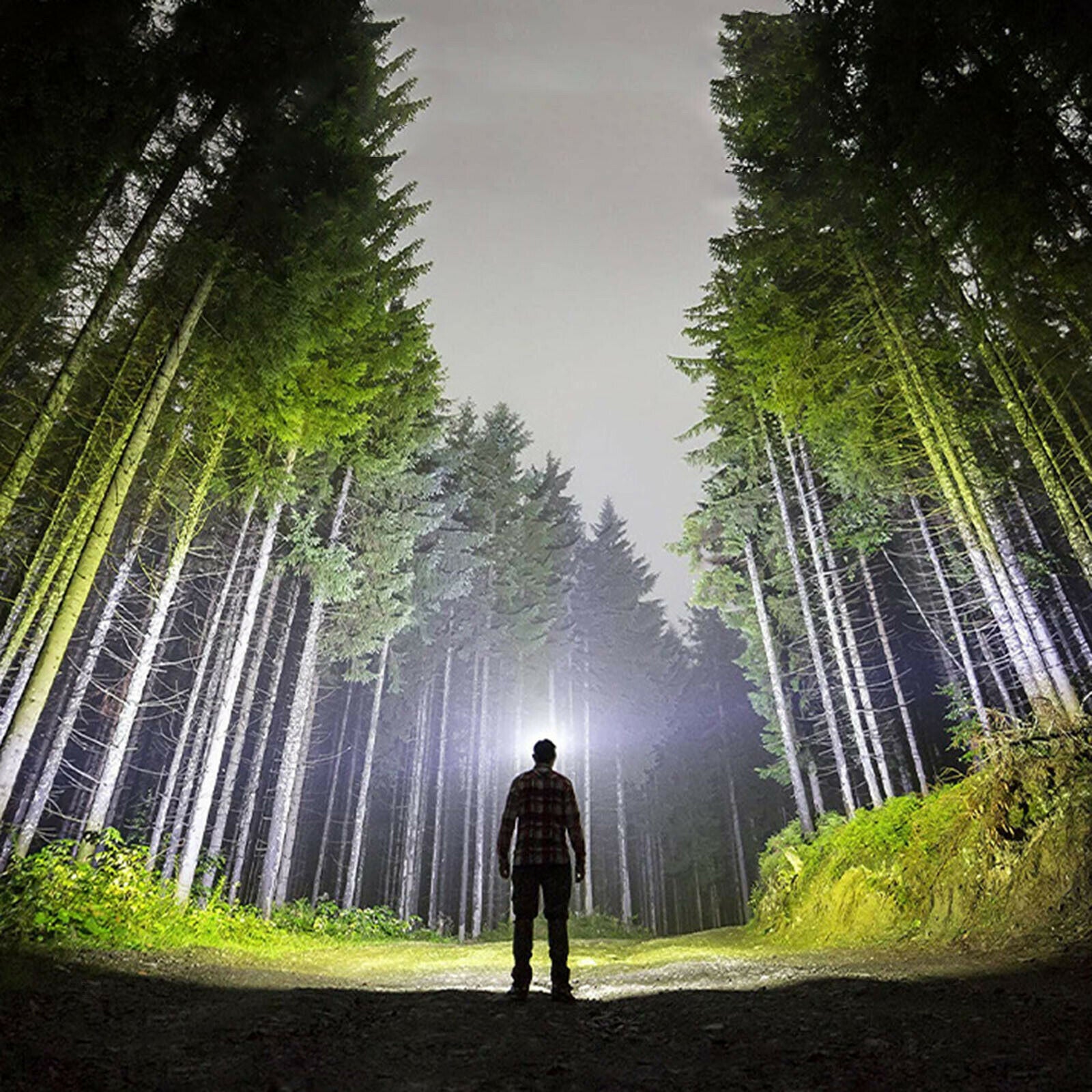 LED 7 Mode Head Light Headlamp Rechargeable COB Headlight Fishing Flashlight
