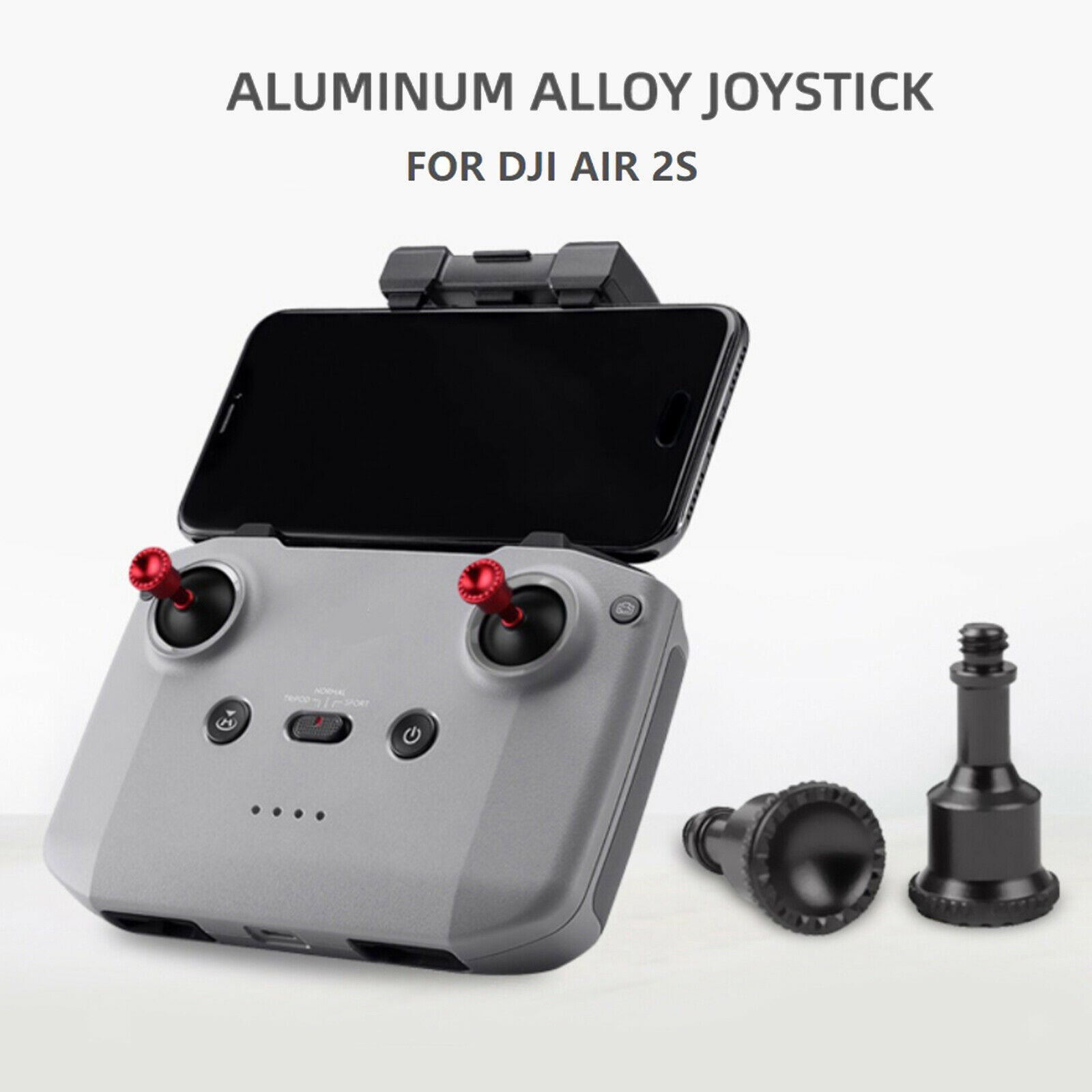 1Pair Remote Controller Stick Joystick for DJI Mavic Air 2 / 2S/Mini 2 black