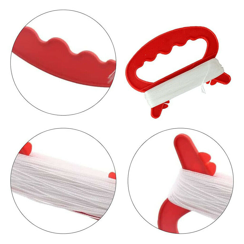 10Pcs D Shape Kite Handle with Line 98 ft Kite String Reel Outdoor Sports