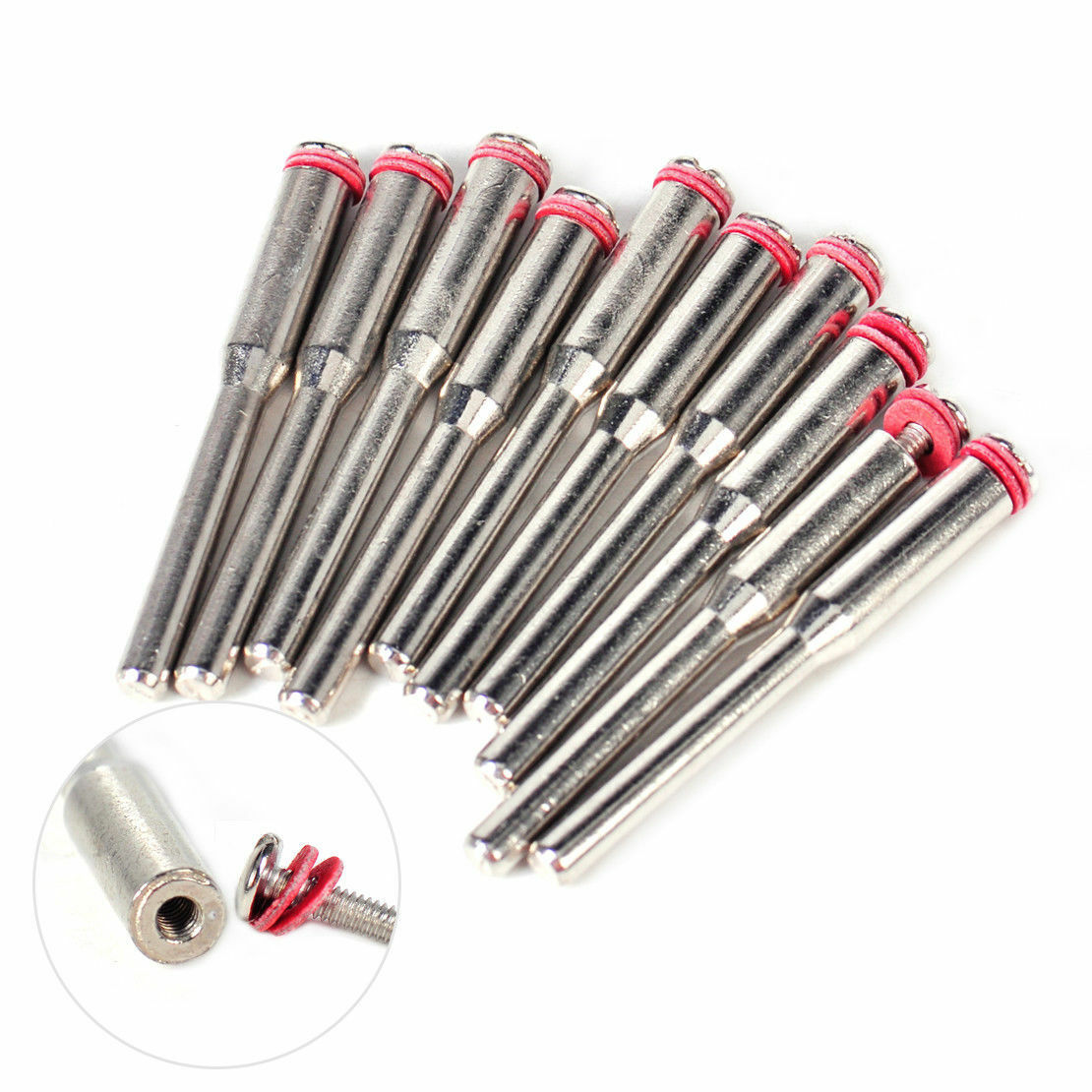10pcs Screw Mandrel Arbor 3.17mm Shank Cut-off Wheel Holder Shaft Tools