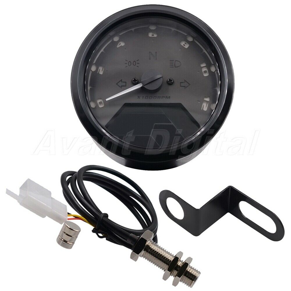 Motorcycle Speedometer Tachometer Odometer Oil Meter Multi-function LED digital