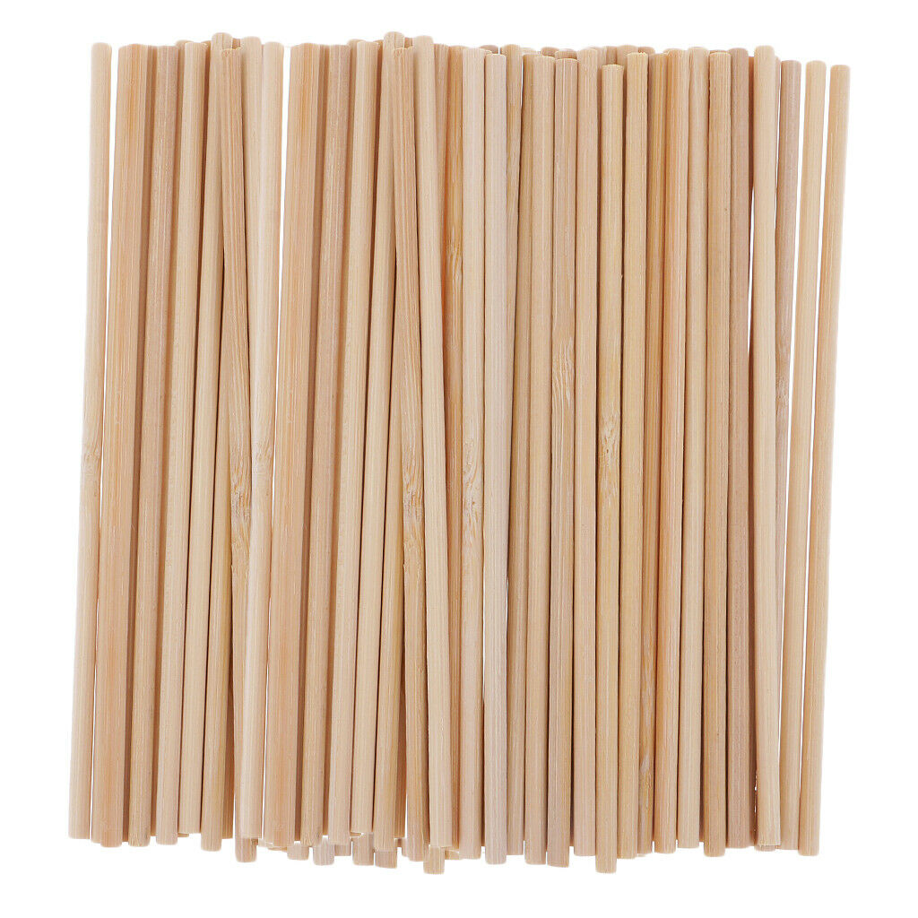 100 Pcs Round Natural Balsa Wood Sticks Dowel Rod for
