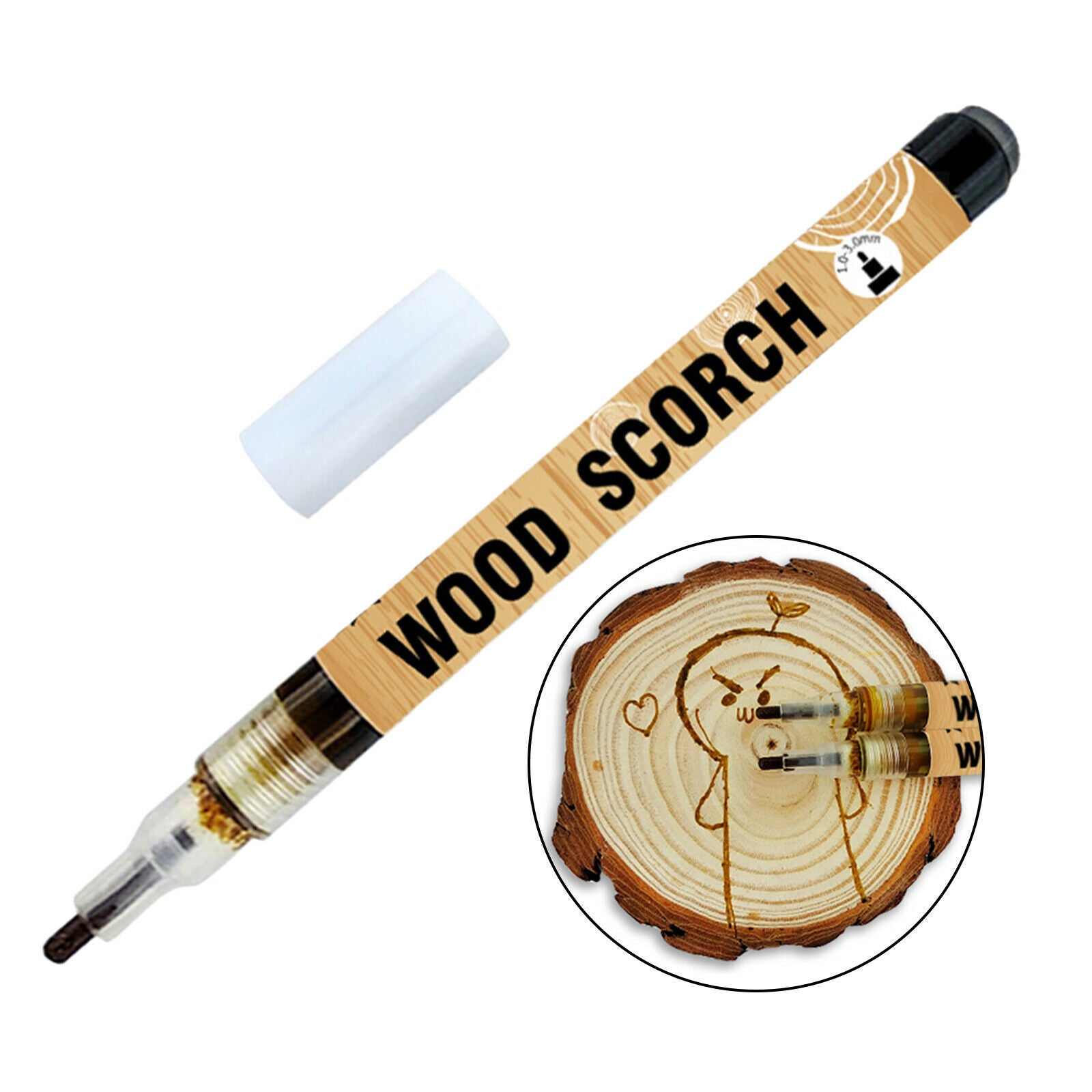 Pyrography Caramel Scorch Marker Safety Wood Burning Pen Woodworking Pens