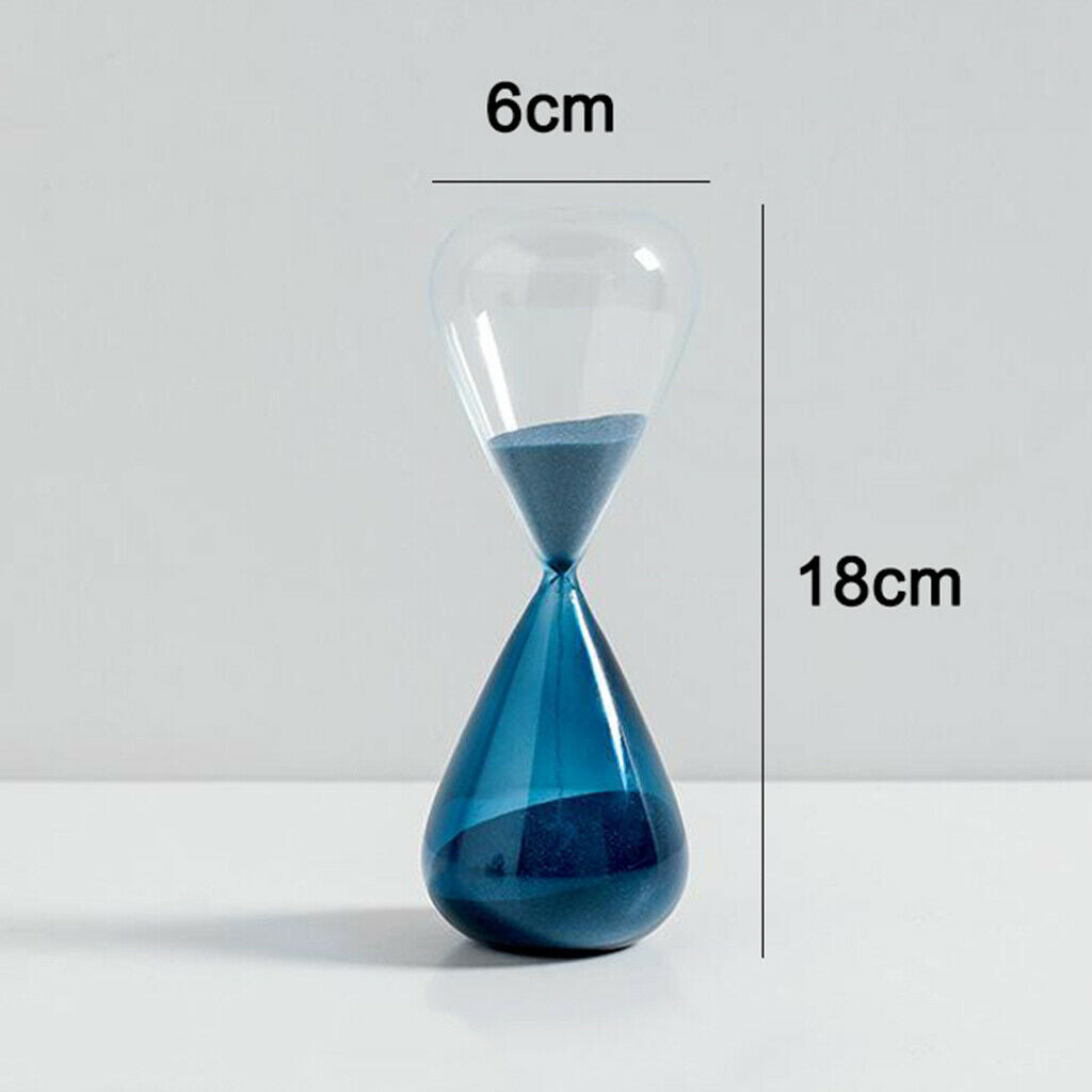 18cm Modern Hourglass Desktop Clock Sand Timer Home Office Table White 10mins