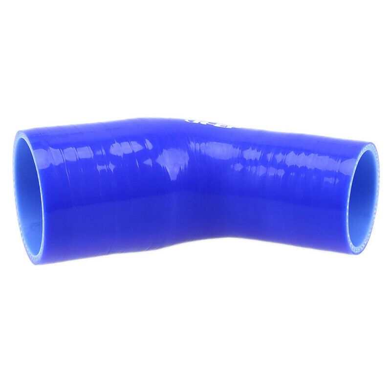 1PC Blue Variable diameter elbow Silicone hose 45 degree 2.5"-2" reducer COUPLER