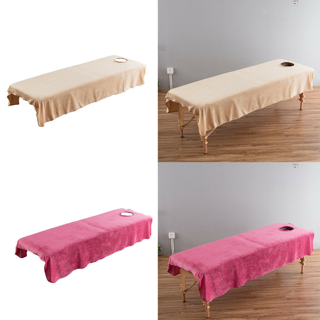 2pcs/set Soft Crystal Velvet Massage Bed Sheet Cover Rosy Camel 120x190cm