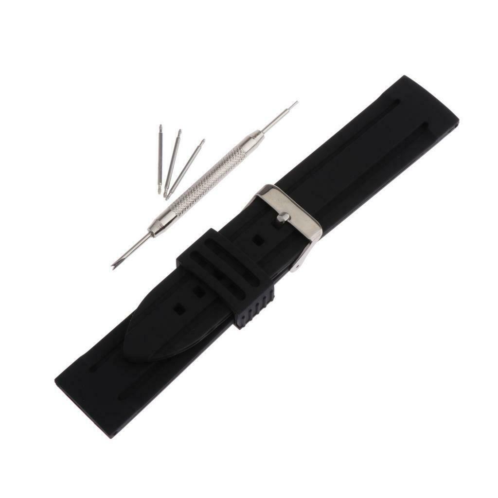 Fashion Soft Silicone Sport Diver Watch Strap Bracelet 20/22/24mm Waterproof