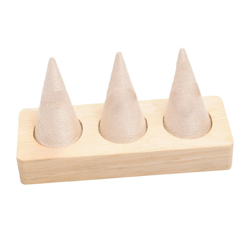 2Pcs Solid Wood Display Stand Tray Jewellery Stoage Organizers Bracelets