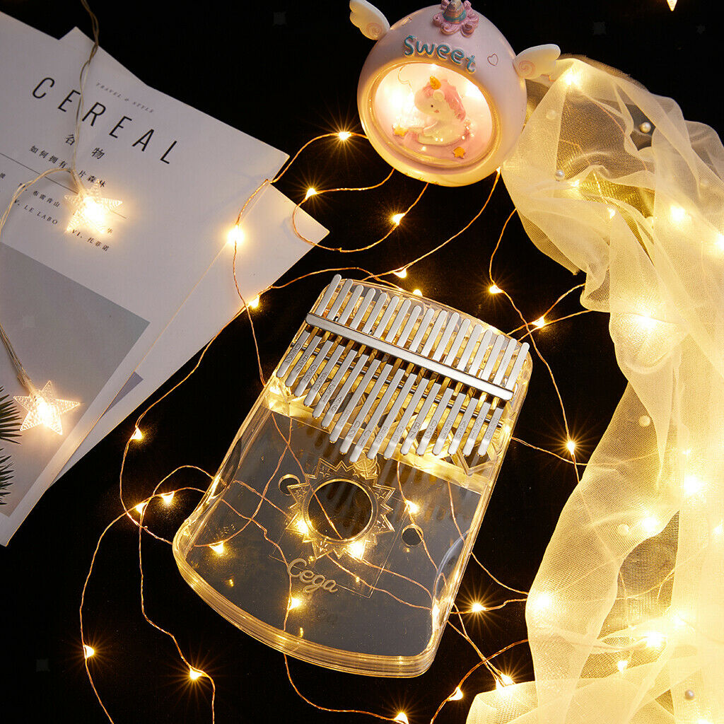 Clear 17-Key Kalimba Mbira Thumb Piano Musical Gift Hobbyists Party Clear