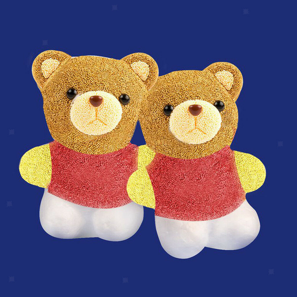 40pcs Modelling Foam Bear Shaped Polystyrene Styrofoam   Decor Ornaments