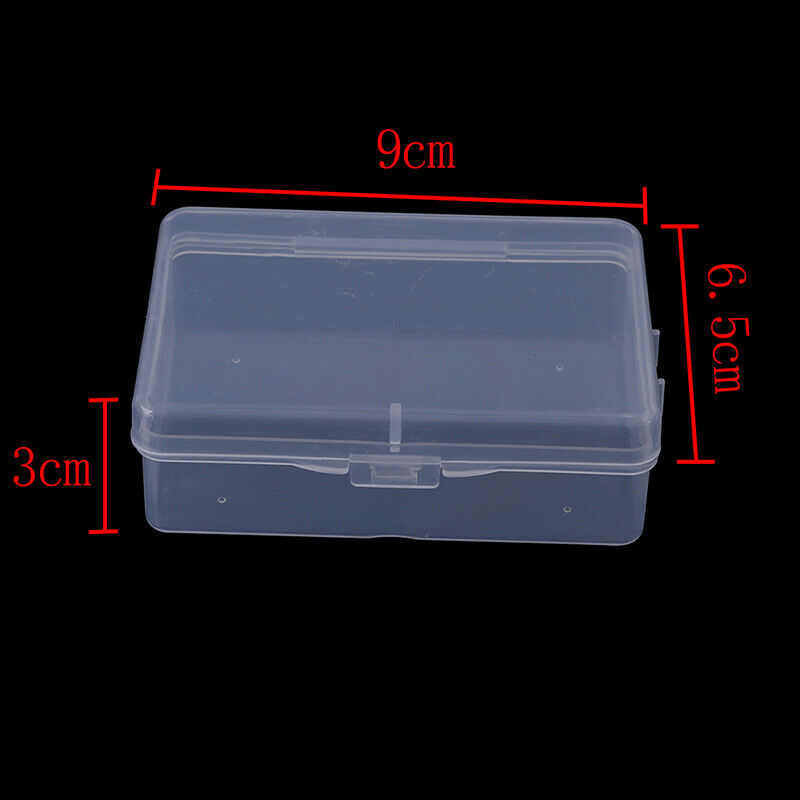 9cm*6.5cm*3cm Transparent Plastic Storage Box Clear Square Multipurpose.l8