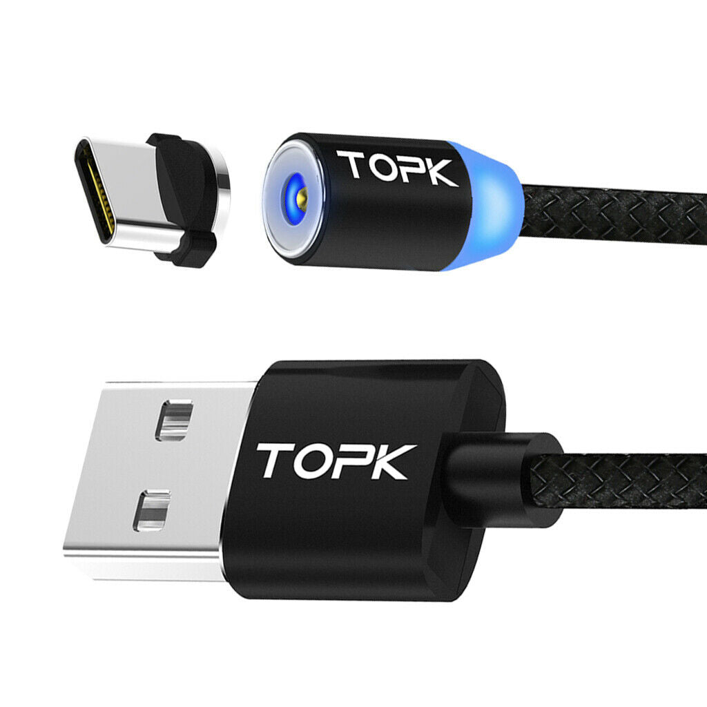 200cm/6.56ft LED Glow Magnetic Data Sync / Charging Cable for Type C Smartphone