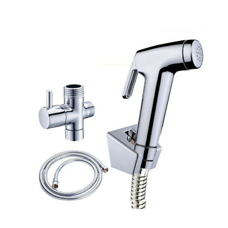 Chrome Bathroom Handheld Shower Head Douche Bidet Toilet Spray Jet Hose Combos