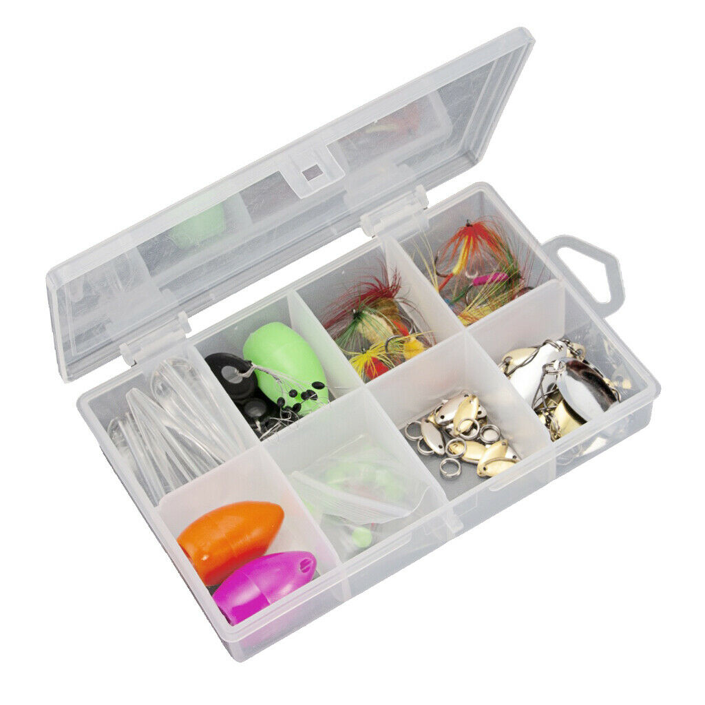 78pcs Fly Fishing Thrower Aid Assorted Fishing Lures Spinners with Box