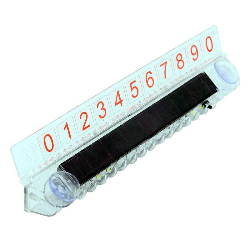 Car Temporary Parking Card Phone Number Card Plate Park Stop LED Light