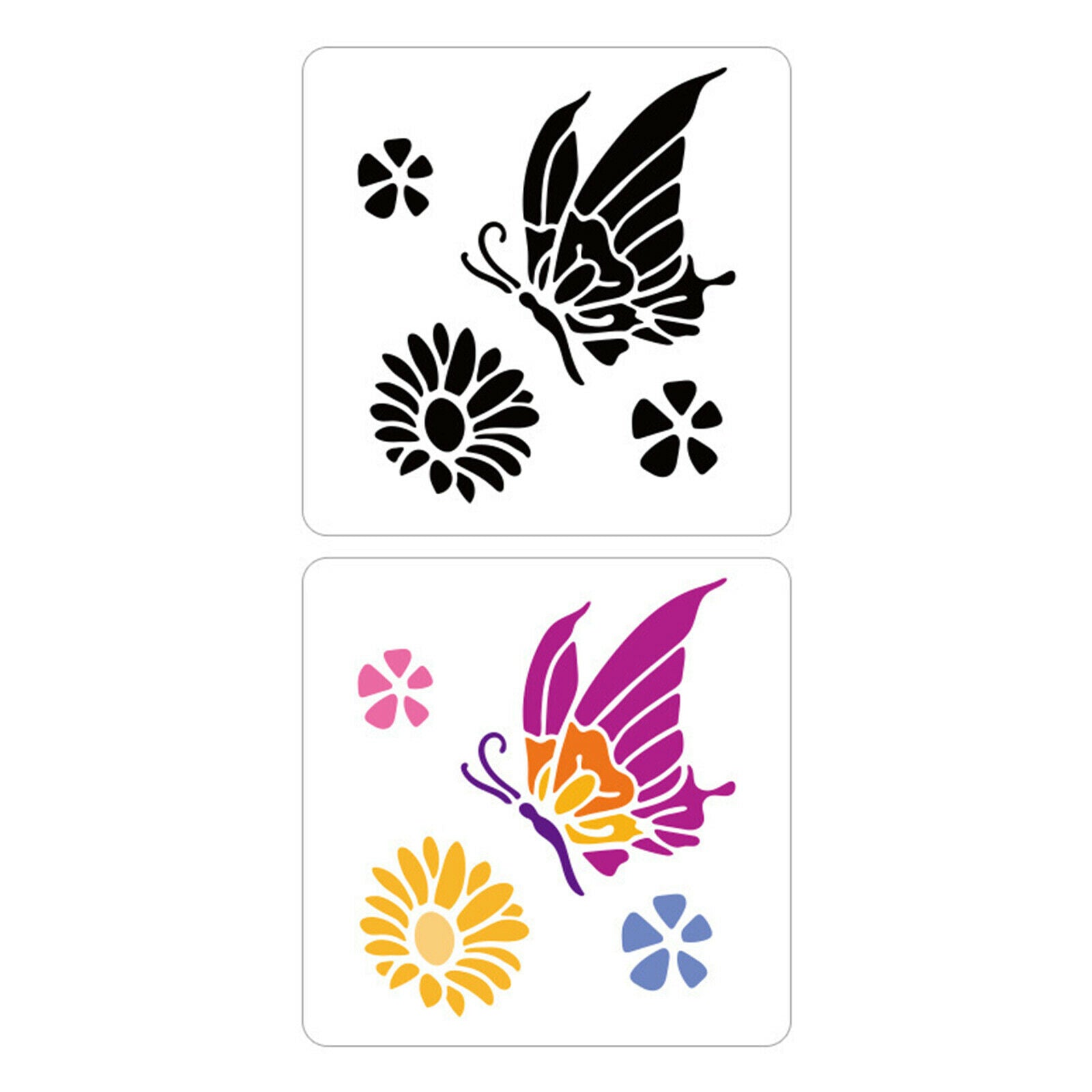 18x PET Birds Templates Stencils DIY Wall Tiles Painting Drawing