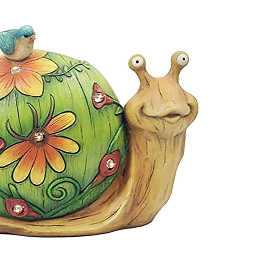 Garden Snail Statue Decor Waterproof for Lawn Yard Ornament 10x5x8.5inch