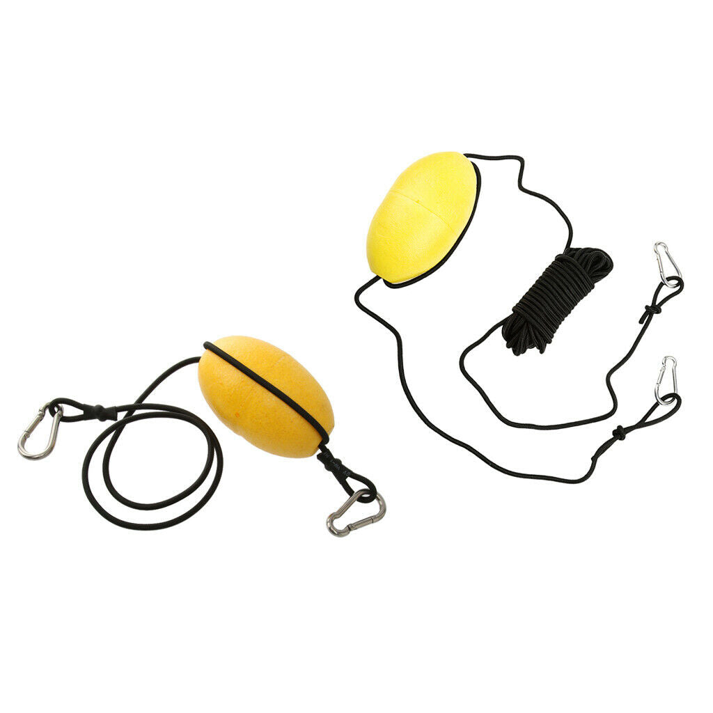 Set of 2 Kayak Drift Anchor Eva Float Buoy with 7.4m/29'' 910cm/30ft Long Tow