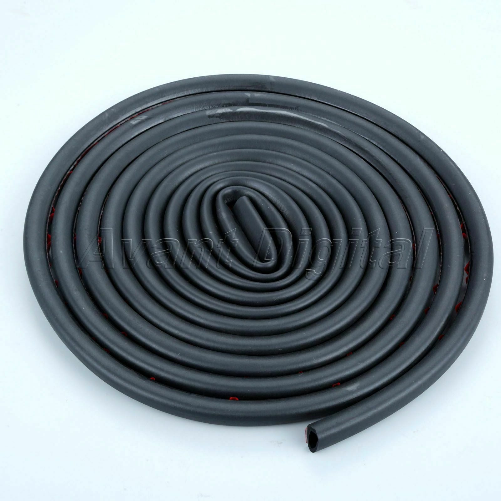 Rubber Dustproof Car Door Sealed Strip Sloping D Type Soundproof Seal 4m/13.12ft