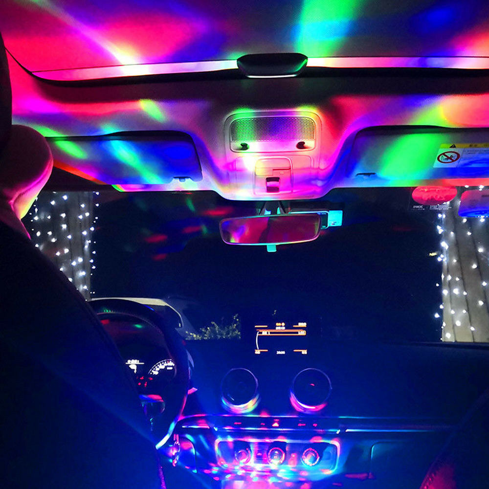 Universal Car Interior Atmosphere Neon Lights Colorful LED USB RGB Music Lamp