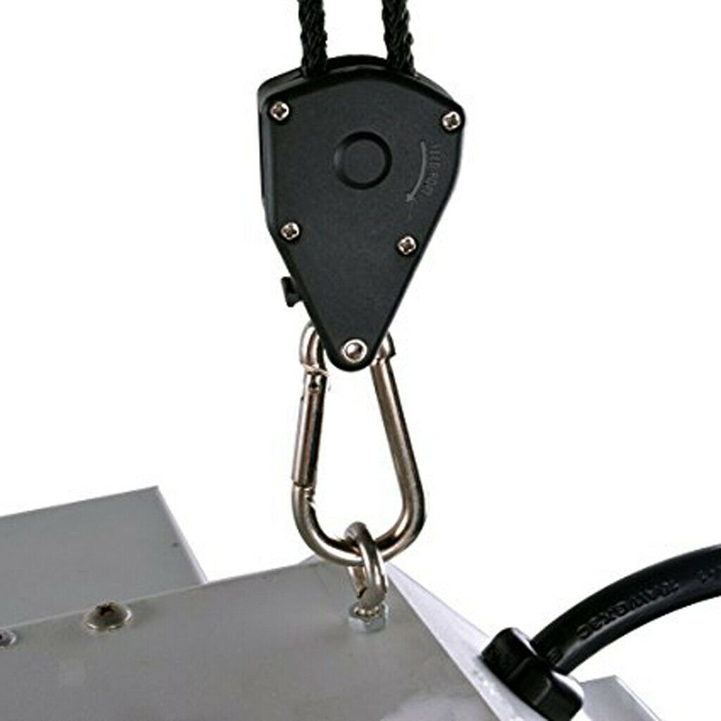 2 Pair Black 150lbs Ratchet Rope Grow Light Rope Hanger Garden Supplies