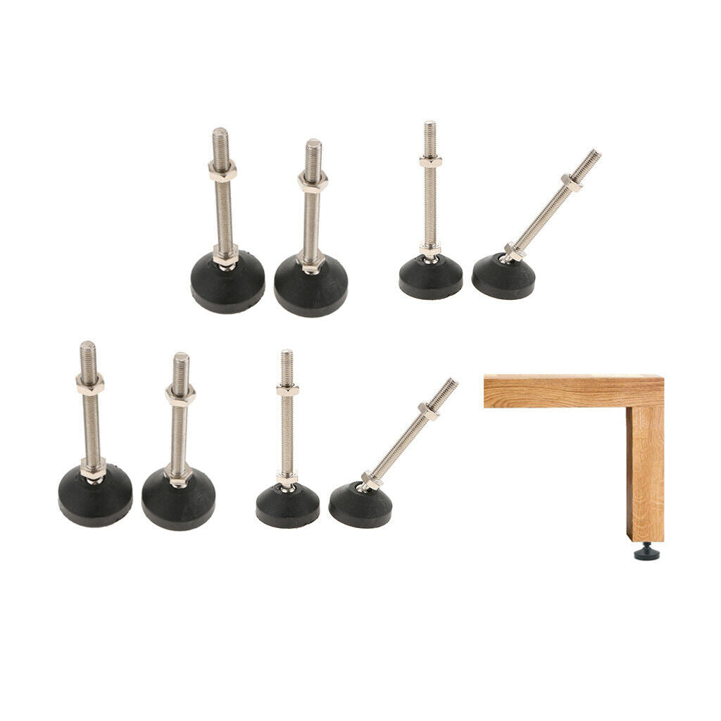 8pcs Pack Furniture Leg Levelers Leveling Feet Height Adjustable, 50mm Base