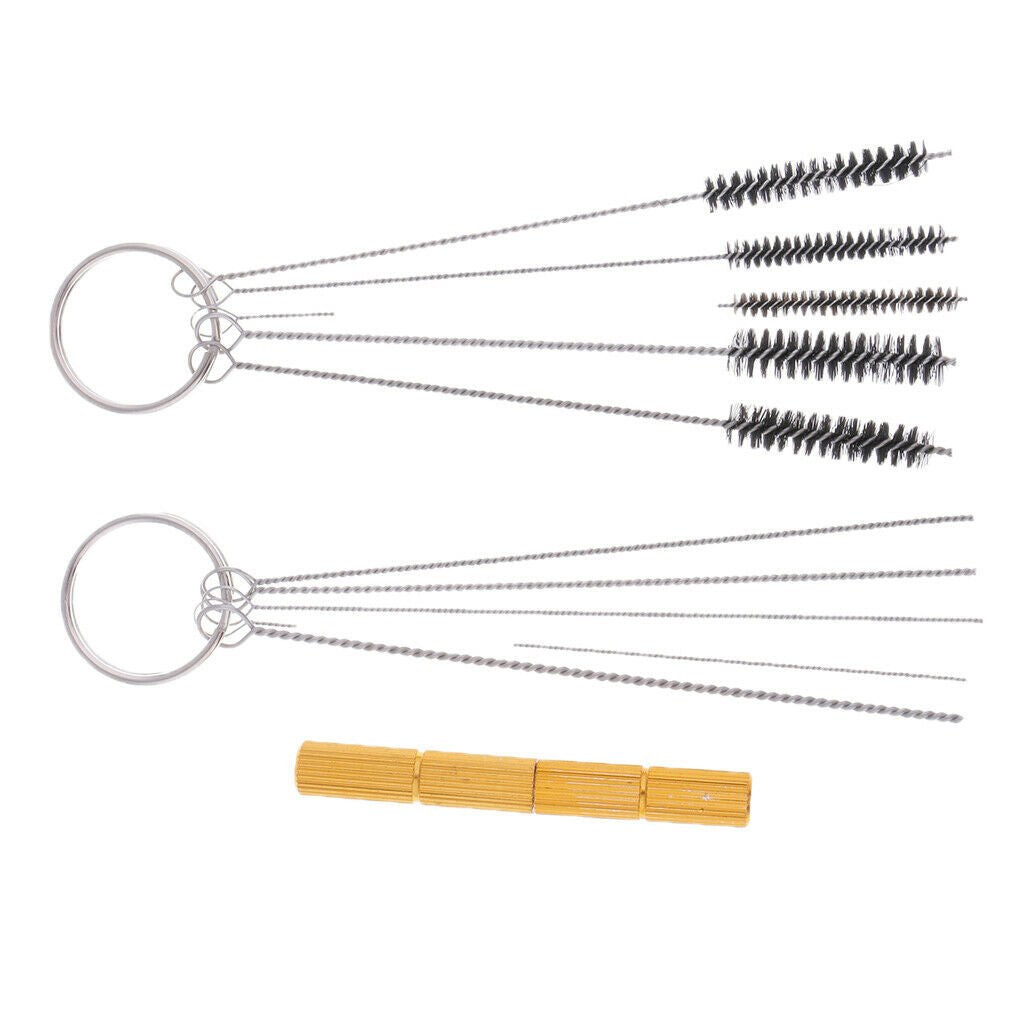 11Pcs Airbrush Spray  Cleaning Repair Tool Kit Steel Needle & Brushes Set