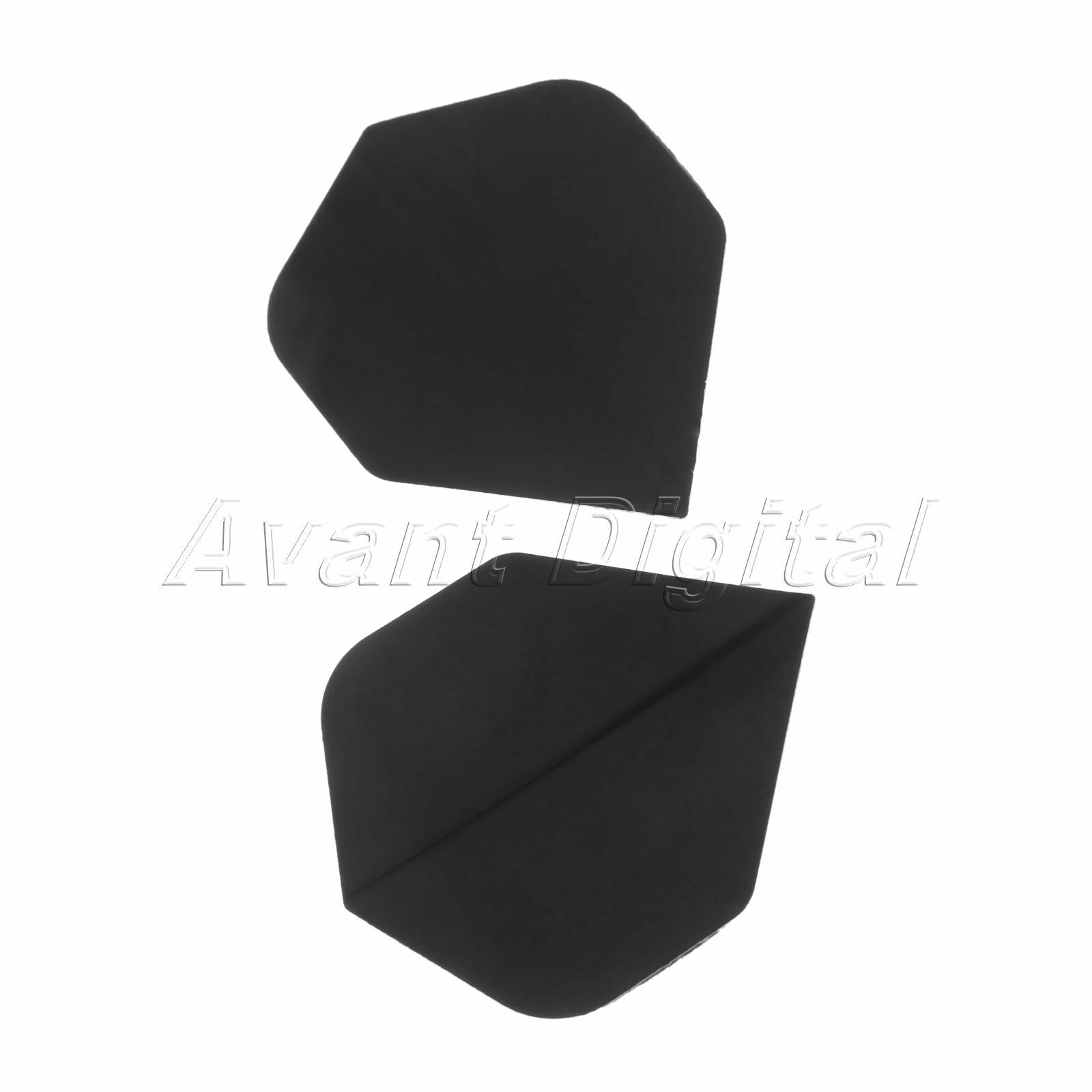 Pure Black Darts Flight Fin Tail High Quality Pvc Dart Accessory Pack Of 30