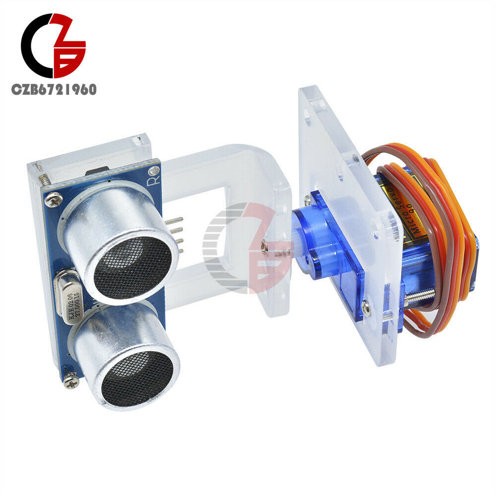 HC-SR04 SG90 Servo Ultrasonic Ranging Module & Car Mounting Bracket Kit