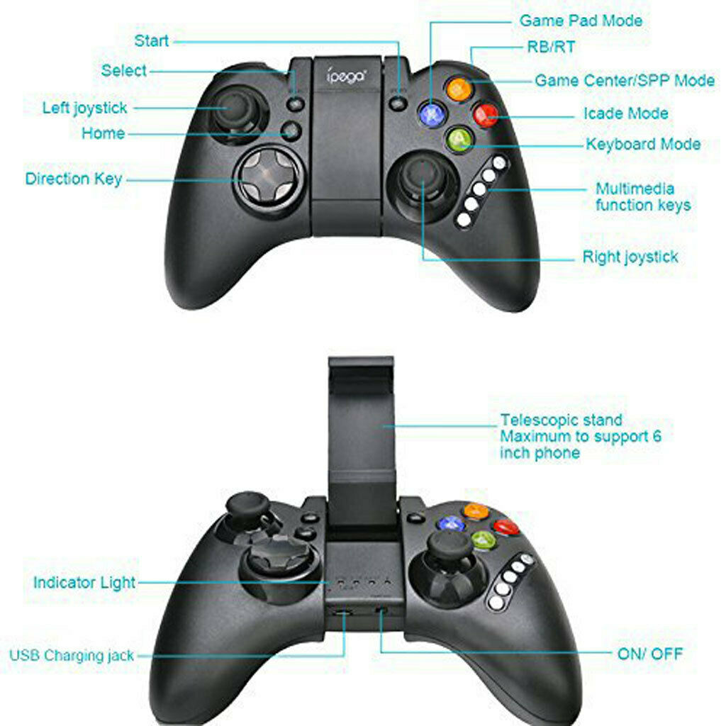 Shock Bluetooth Gamepad Joystick Anolog D-pad for IOS Android PC Computer