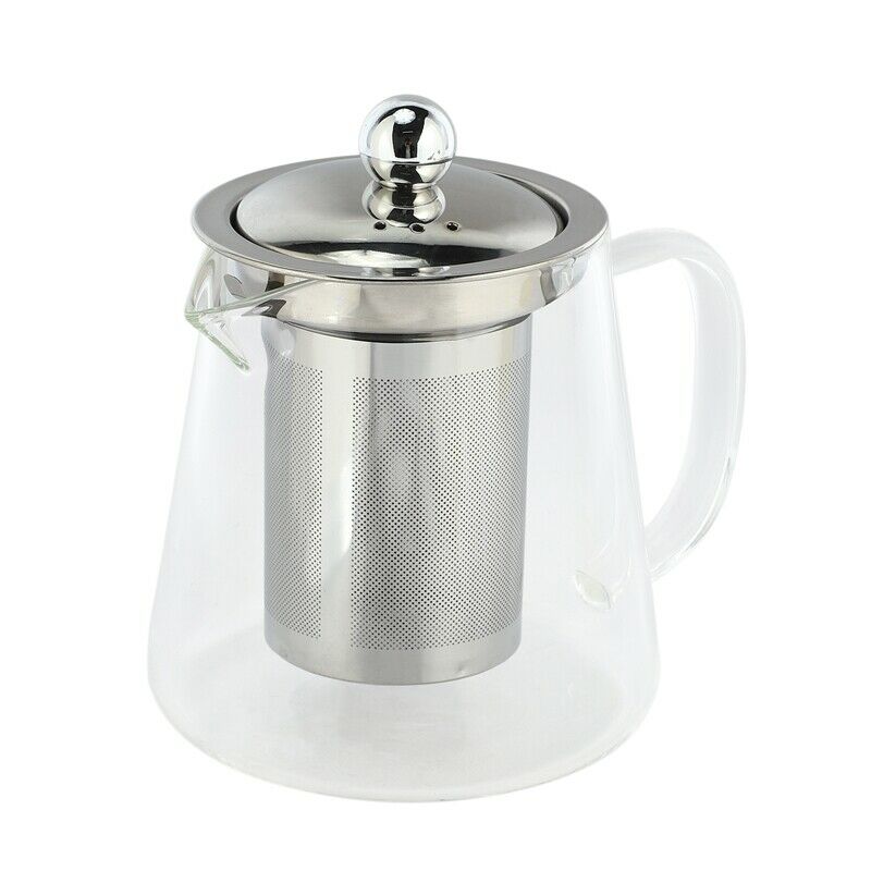 5Sizes Good Clear Borosilicate Glass Teapot With 304 Stainless Steel Infuser SJ4