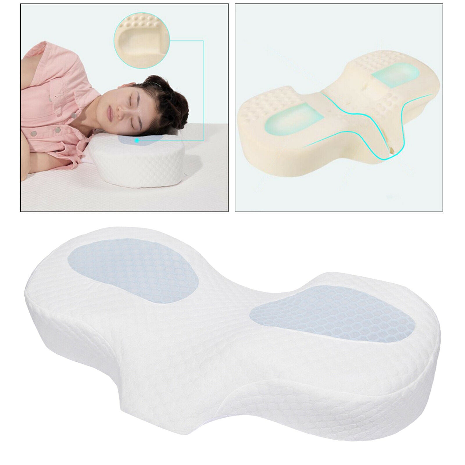 Contour MemoryFoam Contour Sleeping Pillow Neck Support Washable White