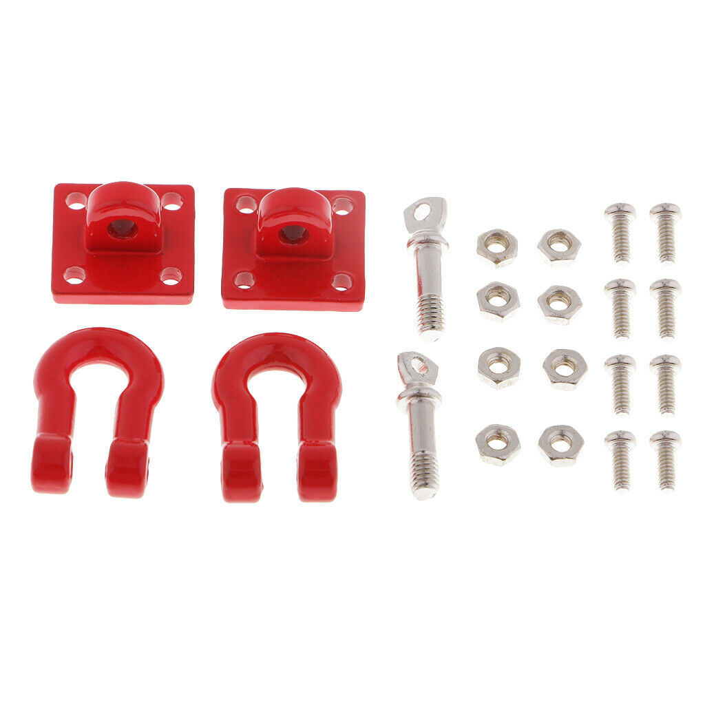 1 Set Tow Hook Towbar Chain Hook Deco Parts For 1/10 RC Car