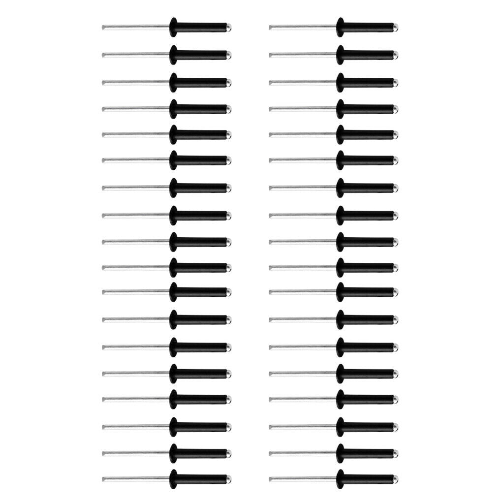 36 Pieces M5 Aluminum Small Head Black Open End Blind   Kayak Rivet M5x25