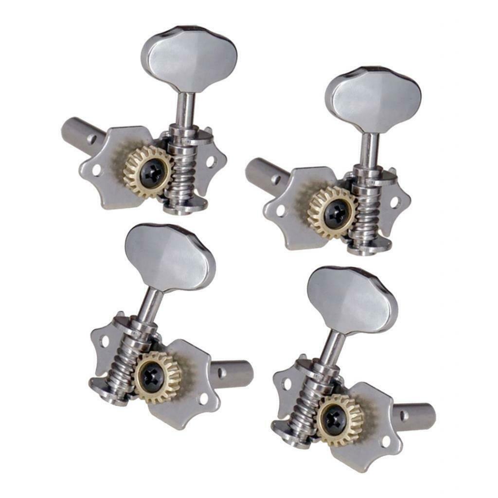 Set of 4 Metal 2L2R 4 String Ukulele Tuners Machine Heads Replacements