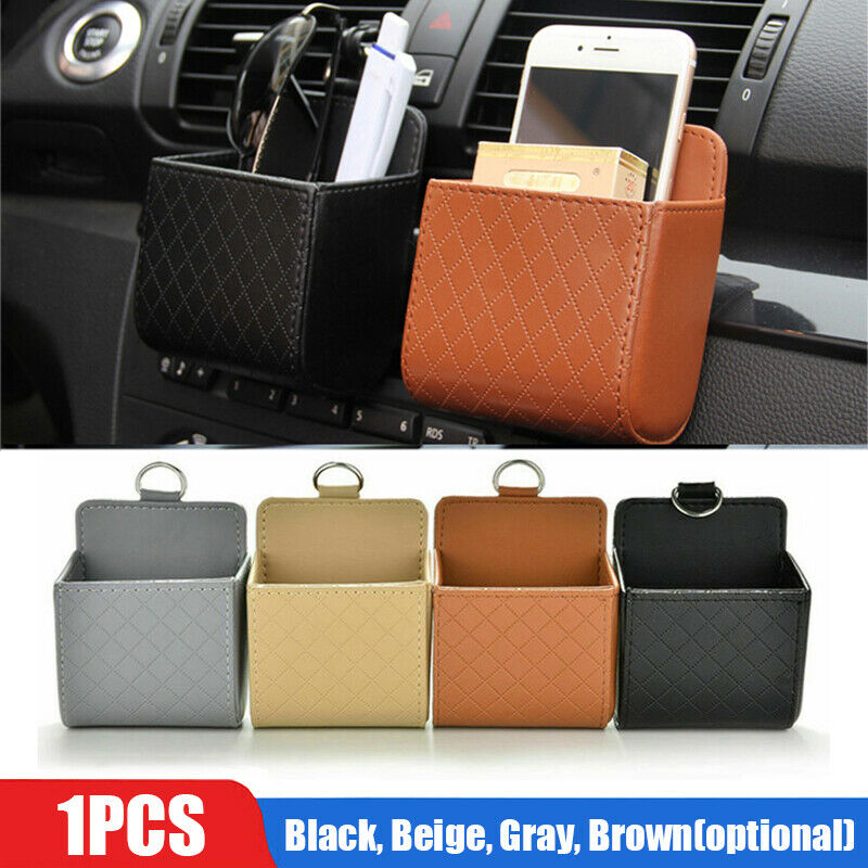Car Seat PU Back Tidy Storage Box Coin Bag Organizer Pocket Hanging Holder Pouch