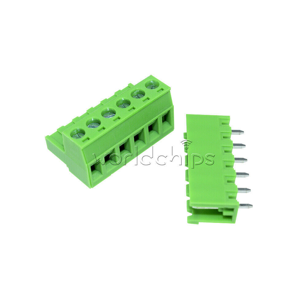 5PCS Lot KF2EDGK KF-6P Right-Angle Plug-in Terminal Connector 5.08mm Pitch