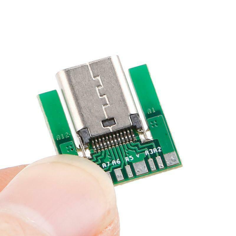 USB 3.1 Type C Female Socket Connector Plug SMT Type With PC Board DIY 24pin