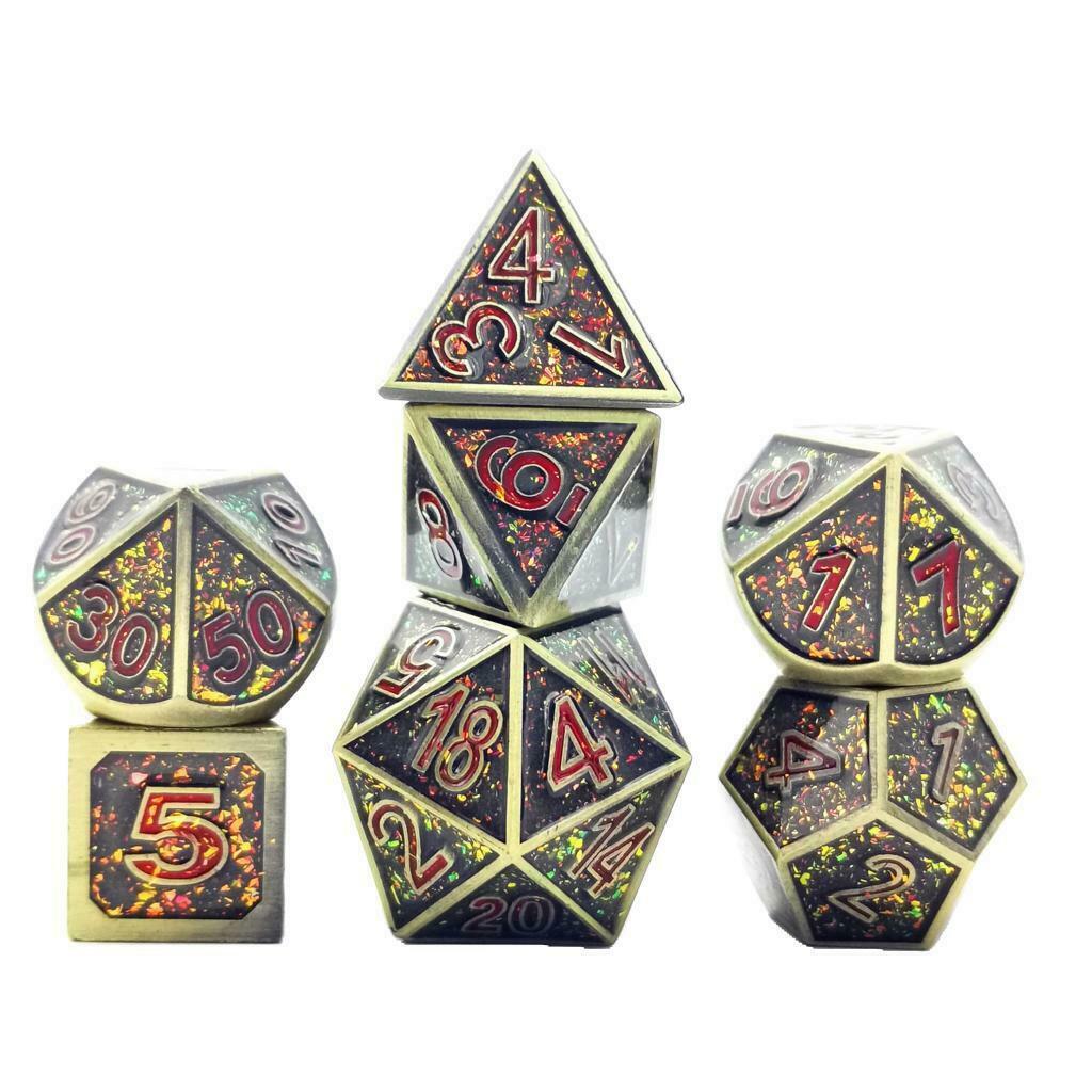7/set Metal Multi-sided Digital Dice Set for MTG DND RPG Party Board Game #3