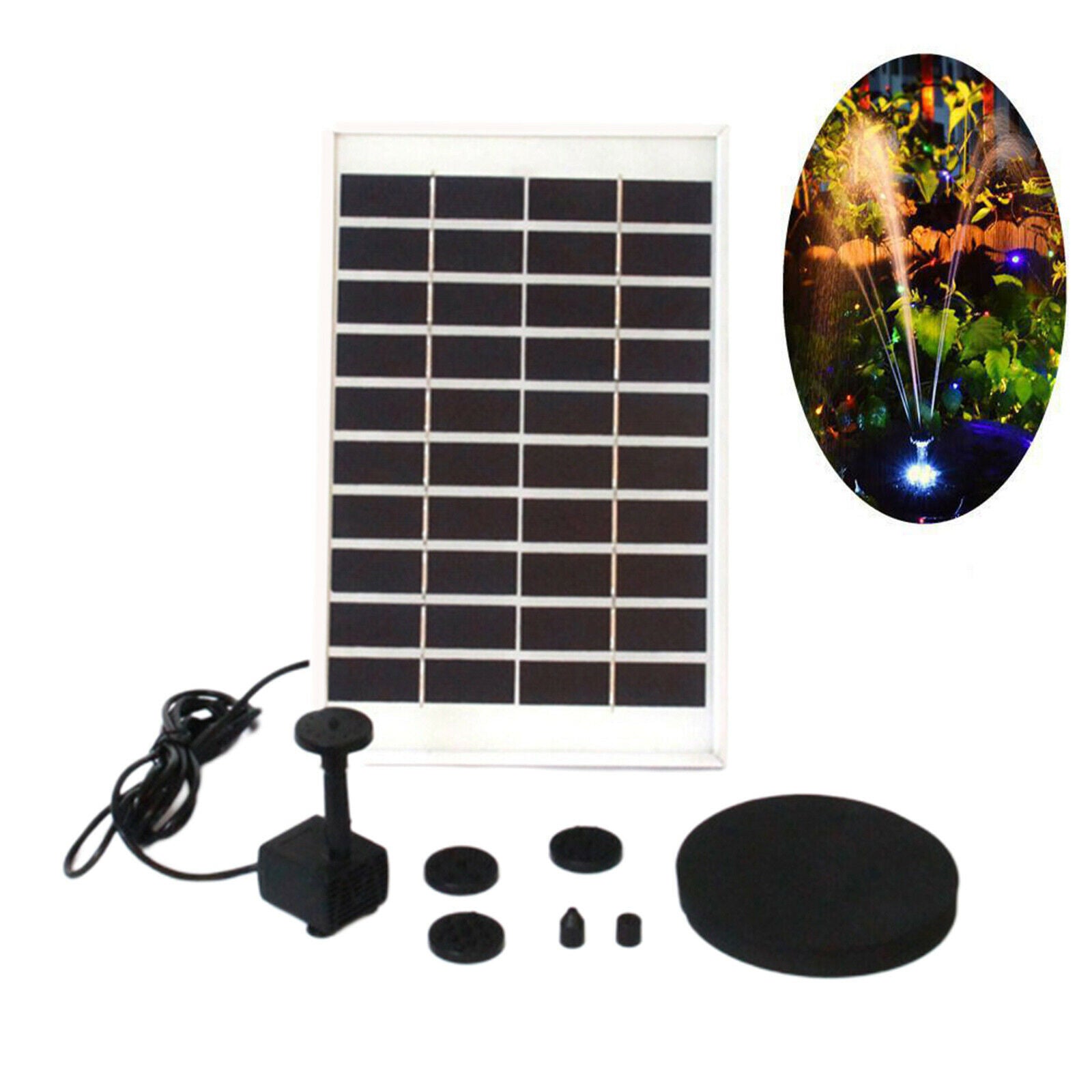 Solar Powered Fountain Fountain Pump for Pond, Pool, Garden Decoration