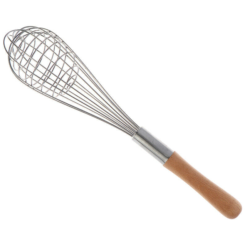 Wood handle Stainless Steel hand Beaters Kitchen Gadgets Egg Stirring WDDAU