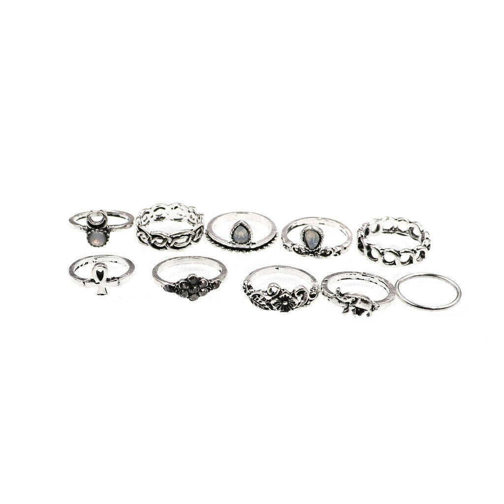 Pack of 10pcs Multiple Ring Midi Knuckle Top Mid Finger Fashion Jewelry