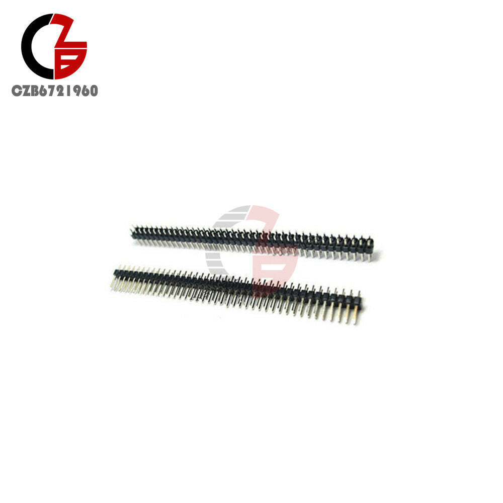 50PCS 2.54mm 2 x 40 Pin Male Double Row Pin Header Strip