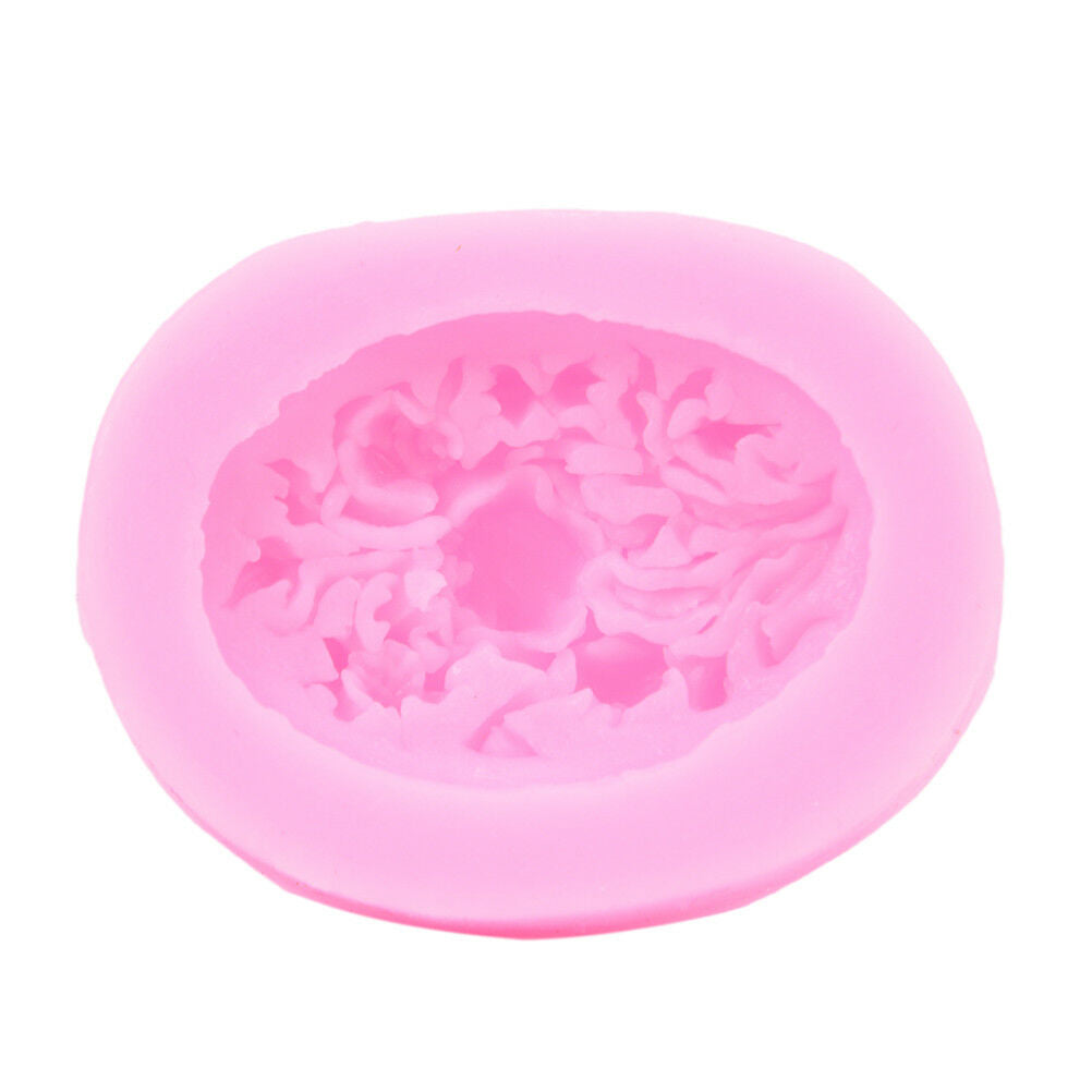 Flower Peony Candle Moulds Suga rcraft Cake Decorating Fondant Chocolate M.l8