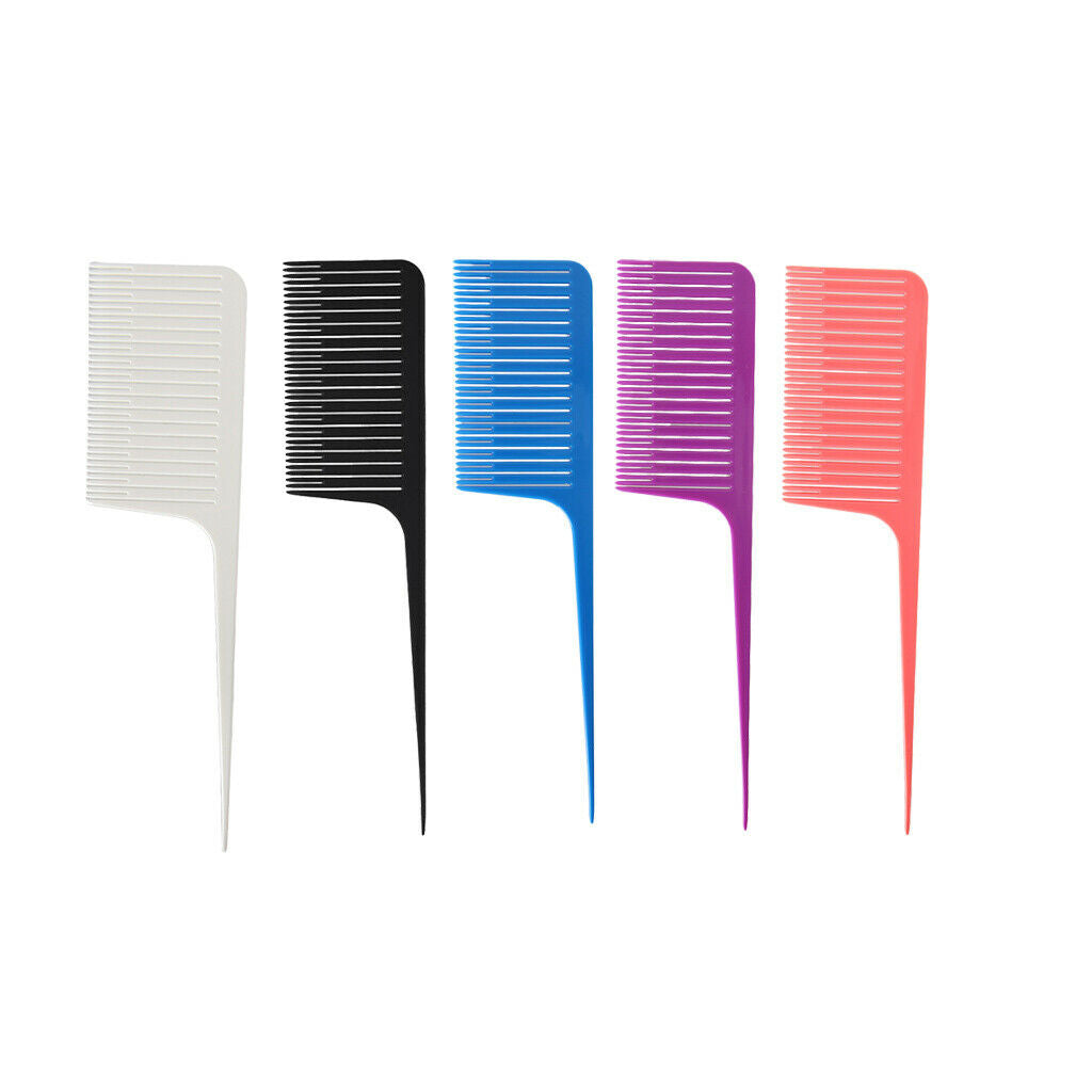 5-piece ABS Sectioning Weaving Highlighting Foiling Salon Dyeing Hair Comb