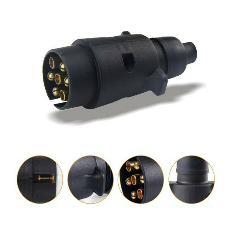 Car Trailer 7 Pin Socket Plugs 12V 7 Way Standard European Car Plug Connector