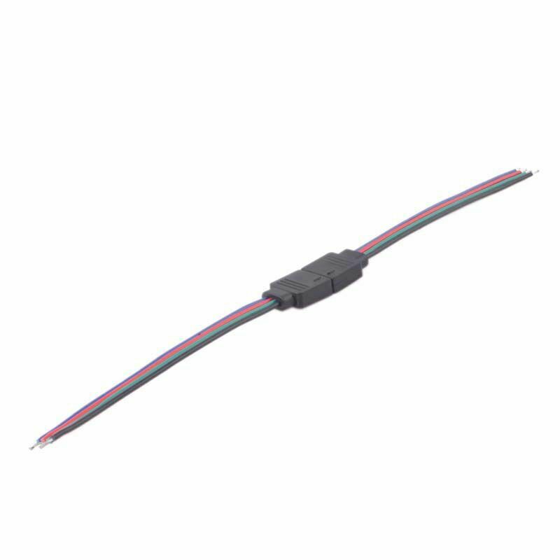 4Pin LED Strip RGB RGBW Extension Cable Wire Adapter Clip Connector 10pcs