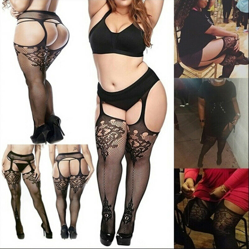 Plus Size Sexy Women BodyStockings Suspender Pantyhose Tight Stockings Bodys Kt