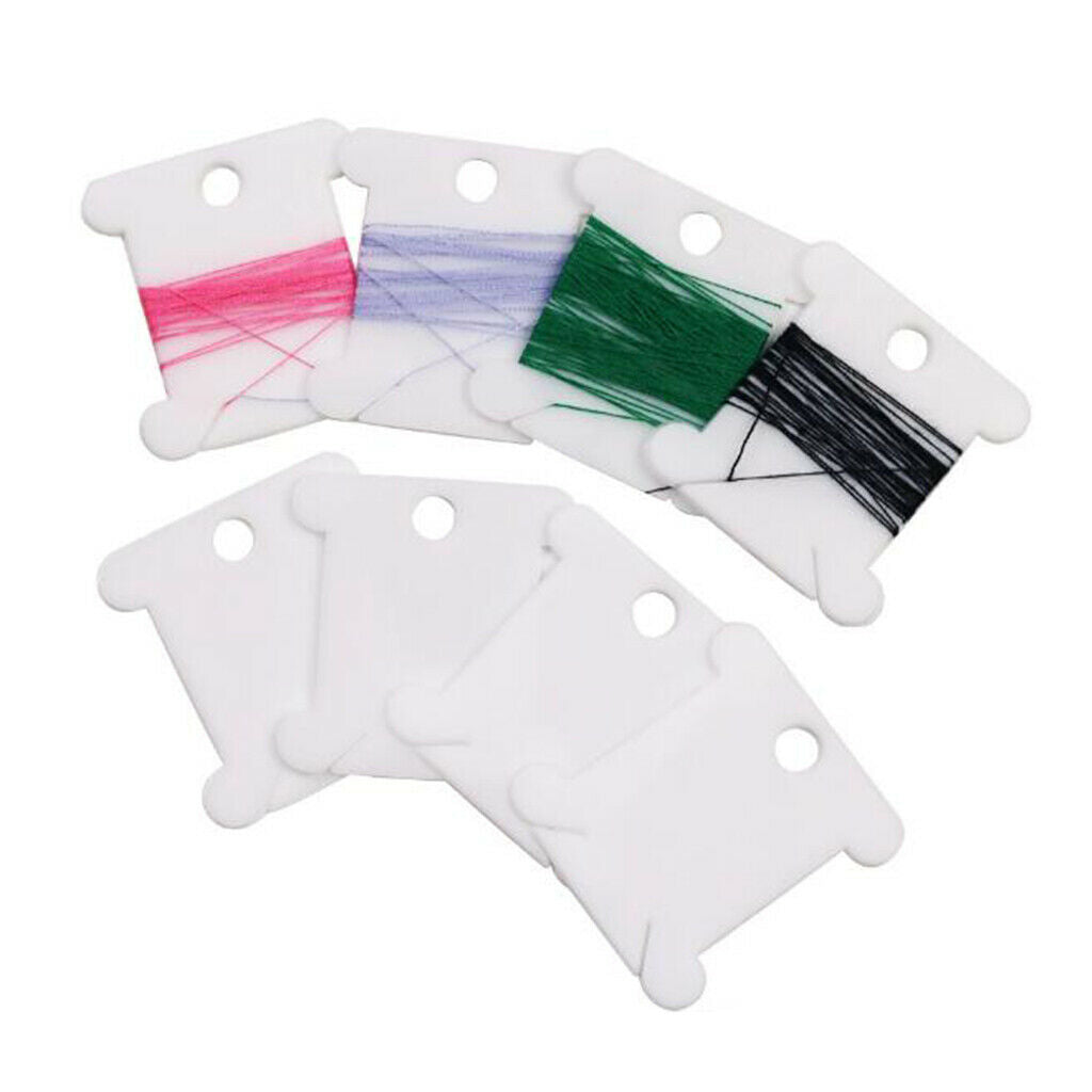 200x Cardboard Thread Floss Bobbins Ribbon Twine Reel Organizer