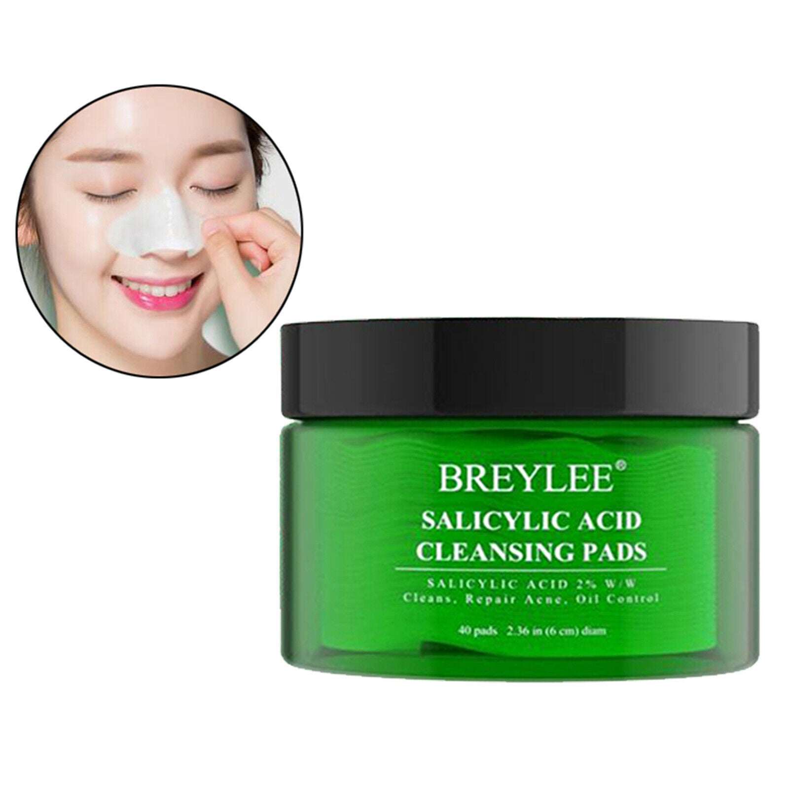 40pcs Salicylic Acid Anti-Acne Cotton Pads Improve Oil Acne Enlarged Pores